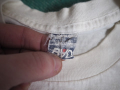 VTG 70s BVD All Cotton Distress Grunge USA Made White Blank Tee T-Shirt Mens M