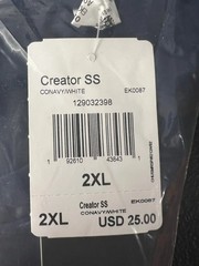Adidas Creator SS T-Shirt Men’s 2XL Navy Blue White Short Sleeve New
