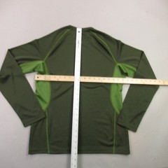 REI Shirt Mens Medium Long Sleeve High Neck Outdoors Crew Neck Green Stretch