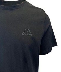 Kappa Men’s T-Shirt Black Crew Neck Solid Regular Fit S/S (S10)