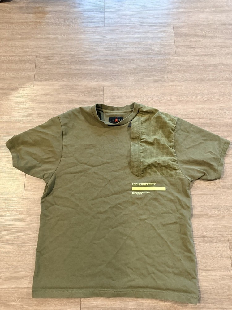 New Jordan 23 Engineered Olive Tee Shirt DM3215 222 Men’s Size Large