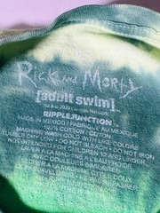 Adult Swim Rick & Morty Green Tie-Dye Men’s T-Shirt Size Large L