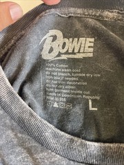 David Bowie Serious Moonlight Tour 1983 Graphic Print T Shirt Men’s Large Gray