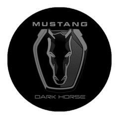 Ford Mustang Dark Horse Pony Black Graphic Cotton T-Shirt Official Licensed