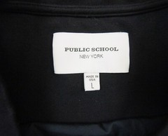 Public School New York Shirt Mens Large Blue Sleeveless Vest Drawstring Adult