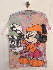 Vintage Walt Disney Mickey All Over Full Print 90s Single Stitching
