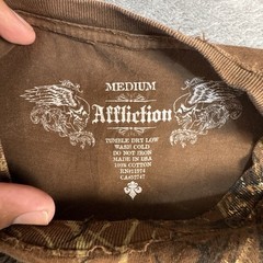 Affliction Shirt Mens M Angel Wing Eagle Skull Biker Graphic Tee