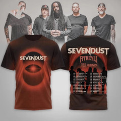 Sevendust 15th Studio 2026 Tour 3D AOP Shirt Black Unisex S-6XL 1J1174