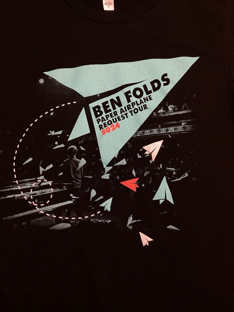 Ben Folds 2024 Paper Airplane Request Tour Shirt Size Small
