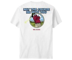 May the Course Be With You Big Dogs Golf Tee Shirt White XL 5X 6X Cotton New