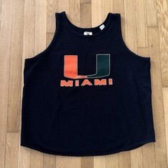 Vintage 90s Miami Hurricanes Tank Top Mens Large Galt Sand Made in USA Waffle