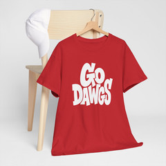 Go Dawgs T-Shirt Georgia Bulldogs Fan Gear Red Graphic Tee UGA Football Shirt