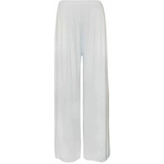 Ladies Palazzo Wide Leg Flared Elasticated Stretch Plain Trousers Womens Wide