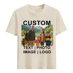 Heat Transfer Custom Tee Personalized Text Photo Logo Unisex Design