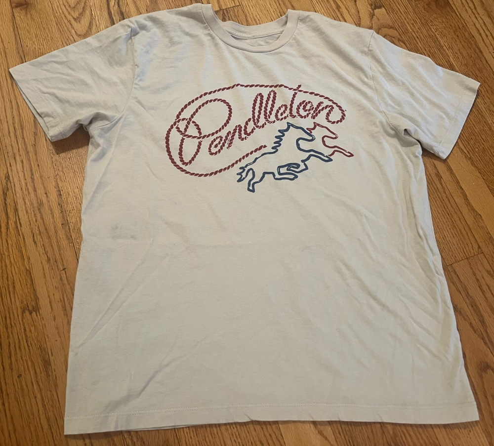 Pendleton Brand Rodeo Cowboy Lasso Shirt Size Medium Light Marks Read Below