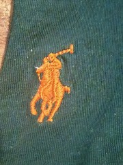 Polo Ralph Lauren Chenille Big Logo Spell Out T Shirt Green Classic Fit Mens M