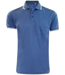 Mens Polo Shirt Cotton Pique Pocket Men Ribbed Tipping Collar PK T Shirt Summer