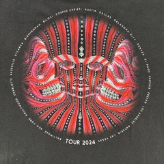 TOOL Los Angeles California Tour 2024 Band Concert T Shirt Black Graphic Tee