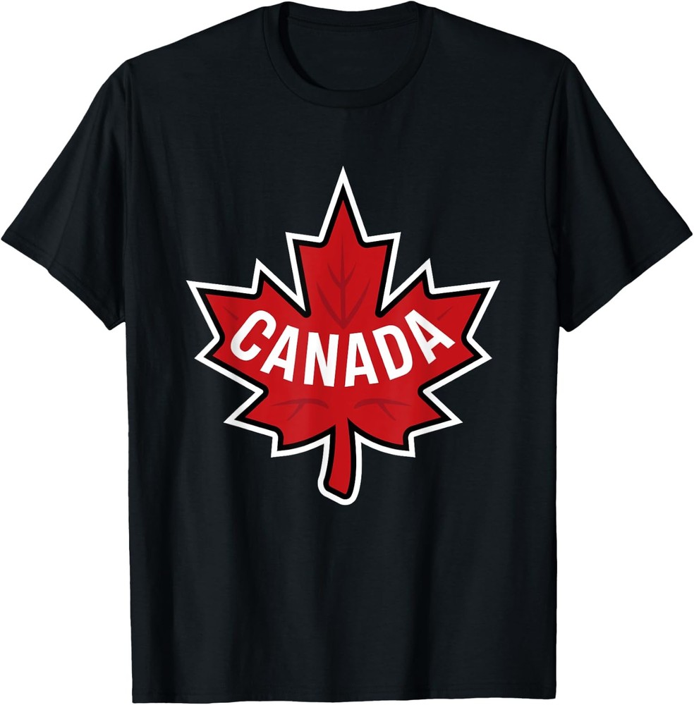 Canadian Flag Canada Maple Leaf Retro Cool Colors Unisex T-Shirt