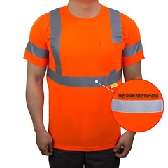 Class 3 Reflective Safety Yellow/ Orange Short Sleeve T-Shirt HIGH VIZ-S9081/2