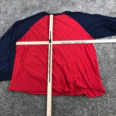 Vintage Polo By Ralph Lauren T Shirt Mens 2XL Red Navy Raglan Long Sleeve Tee