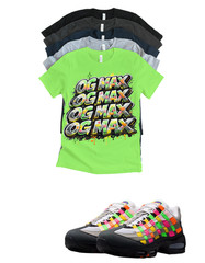 Custom Shirt To Match Max 95 OG MAX Woven Multi-Colored Tee Sneaker