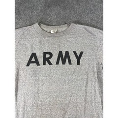 VTG 90s US Army Physical Fitness Uniform Shirt Mens Medium Gray Single Stitch