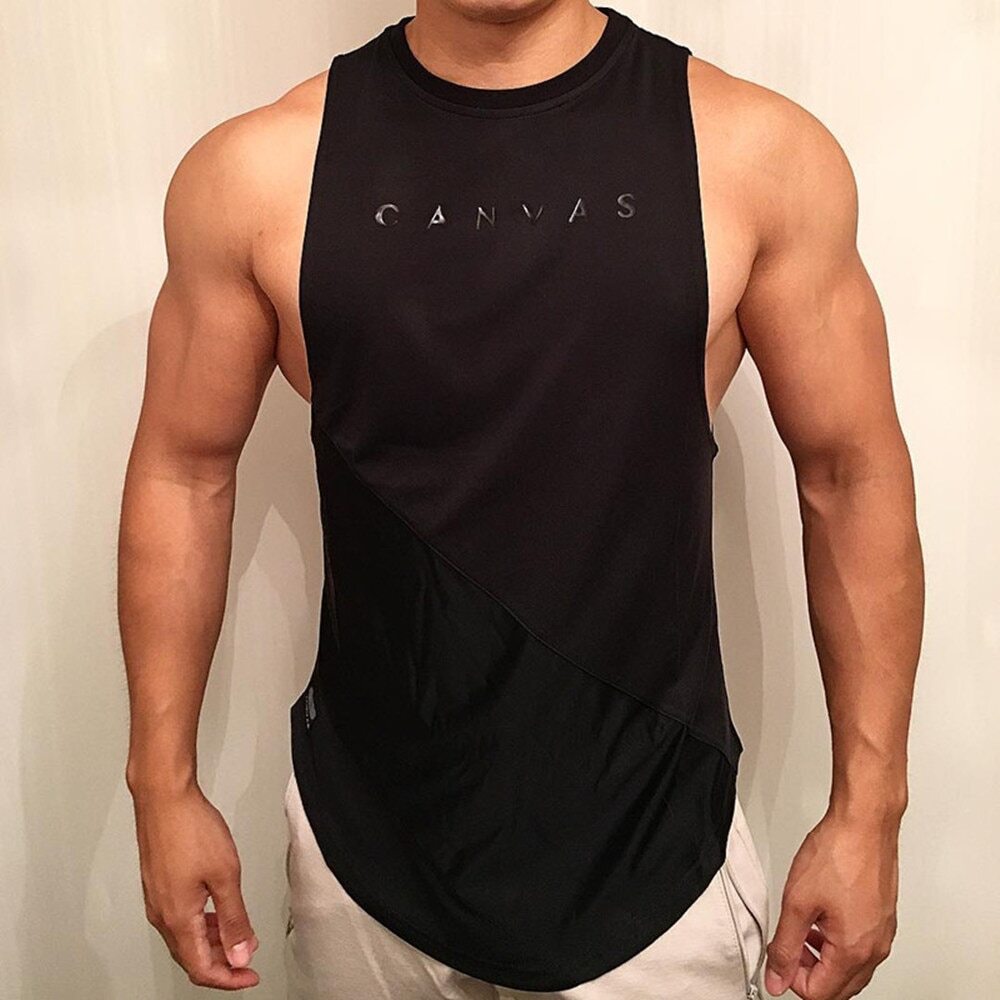 Bodybuilding Sporty Tank Tops Men Gyms Fitness Workout Sleeveless Shirt