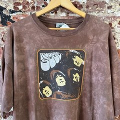 The Beatles Liquid Blue Tag Rubber Soul Band Tour Tee Shirt Men’s Size 2XL