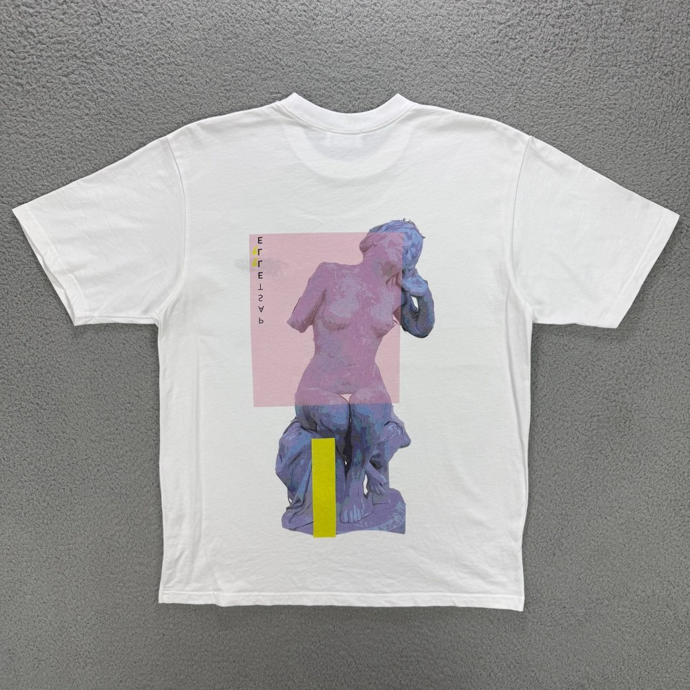 Pastelle T Shirt Mens Medium M White Ellex Roman Statue Logo Streetwear Tee