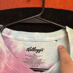 Men’s XL Kelloggs Cereal Screen Printed Tie Dye Vintage Graphic T Shirt Retro