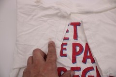 Vintage Genny Light Let the Party Begin Gildan Heavy Large White T-shirt R1B6