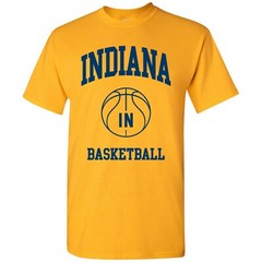 Indiana Classic Basketball Arch Basic Cotton T-Shirt