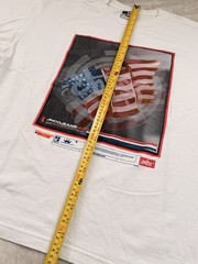 Vintage JNCO American Flag Y2K T-Shirt White Double-Sided, Size 2X Large
