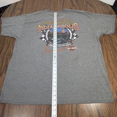 Harley Davidson Mens 2XL Gray T-Shirt Indianapolis Indiana RK Stratman Vintage