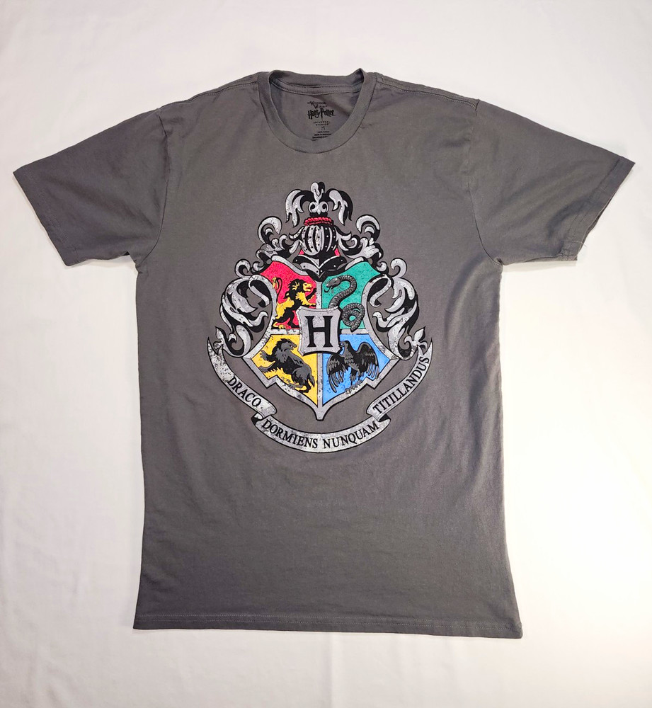 Universal Studios Men’s Harry Potter Graphic T-Shirt Gray Cotton Crew Neck M