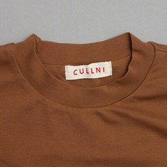 Cullni Men’s Brown Long Sleeve Shirt Size M Asymmetrical Hem Pocket Minimalist