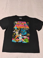 Star Wars Mad Engine T-Shirt Star Duel Comic Graphic Black Size L Sci-Fi Retro