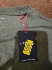 NWT Cremieux Men’s Long Sleeve Tee Green Size L Large Cotton Spandex Blend