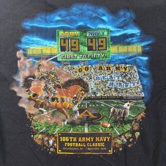 Y2K Army Navy Football Classic T Shirt Mens Large Black 2005 Vintage College Tee