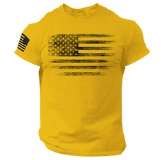 USA Distressed Flag Men T Shirt Patriotic American Tee S – 2XL