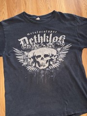 Vtg Y2K 2009 Metalocalypse Dethklok T-Shirt Adult Swim Sz M Cartoon Network