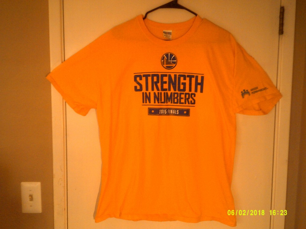 JEERZEE “Golden State Warriors Strength in Number Tee” MENS GOLD T-SHIRT XL