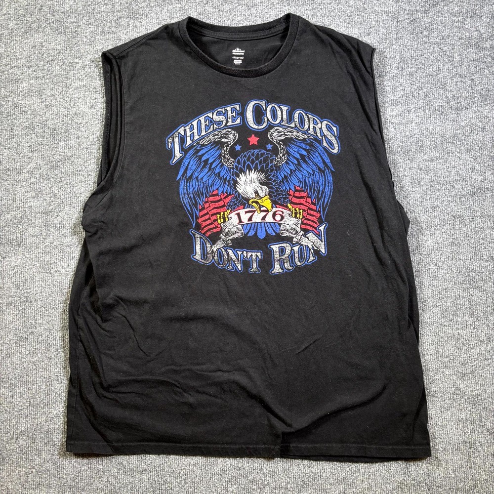 Way To Celebrate Patriotic T-Shirt Mens 2XL Black Cotton Graphic Print Outdoor