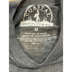 Coastal Outfitters Mens T-Shirt Medium Charcoal Grey American Flag Graphic NWT