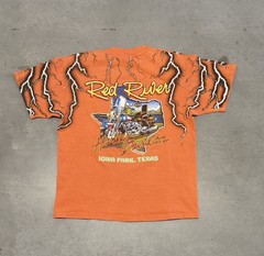 Vintage 90’s Harley Davidson Lightning AOP Tee Shirt, Rare Piece.