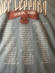 Def Leppard Rock of Ages tour T shirt Men’s XL Double Sided Blue 2015