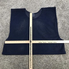 Vintage Russell Athletic Cropped Tank Top Adult XL Navy Mesh Vest Made in USA