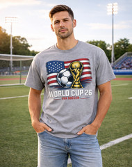 Unisex Graphic Print Tee Football FIFA World Cup 2026 Soccer T-Shirt Flag Trophy