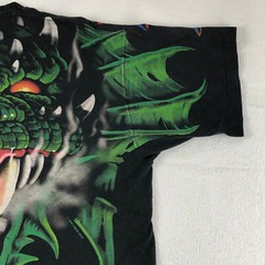 Liquid Blue Double Sided AOP Red Dragon Green XL 1996 Single Stitch Shirt VTG